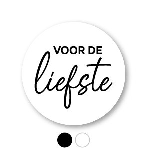 Stickers 'Voor de liefste' rond