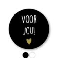 Stickers 'Voor jou' hartje rond