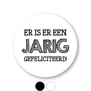 Stickers 'Er is er een jarig' rond