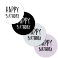 Stickers 'Happy birthday' Combi Set rond