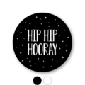 Stickers 'Hip hip hooray' rond