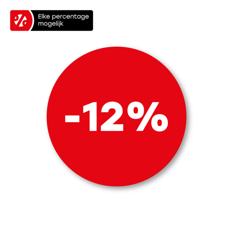 Kortingsstickers voor speciale percentages, 15mm | Kortingsticker.nl