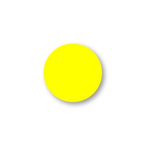 Blanco stickers fluor geel rond 15mm