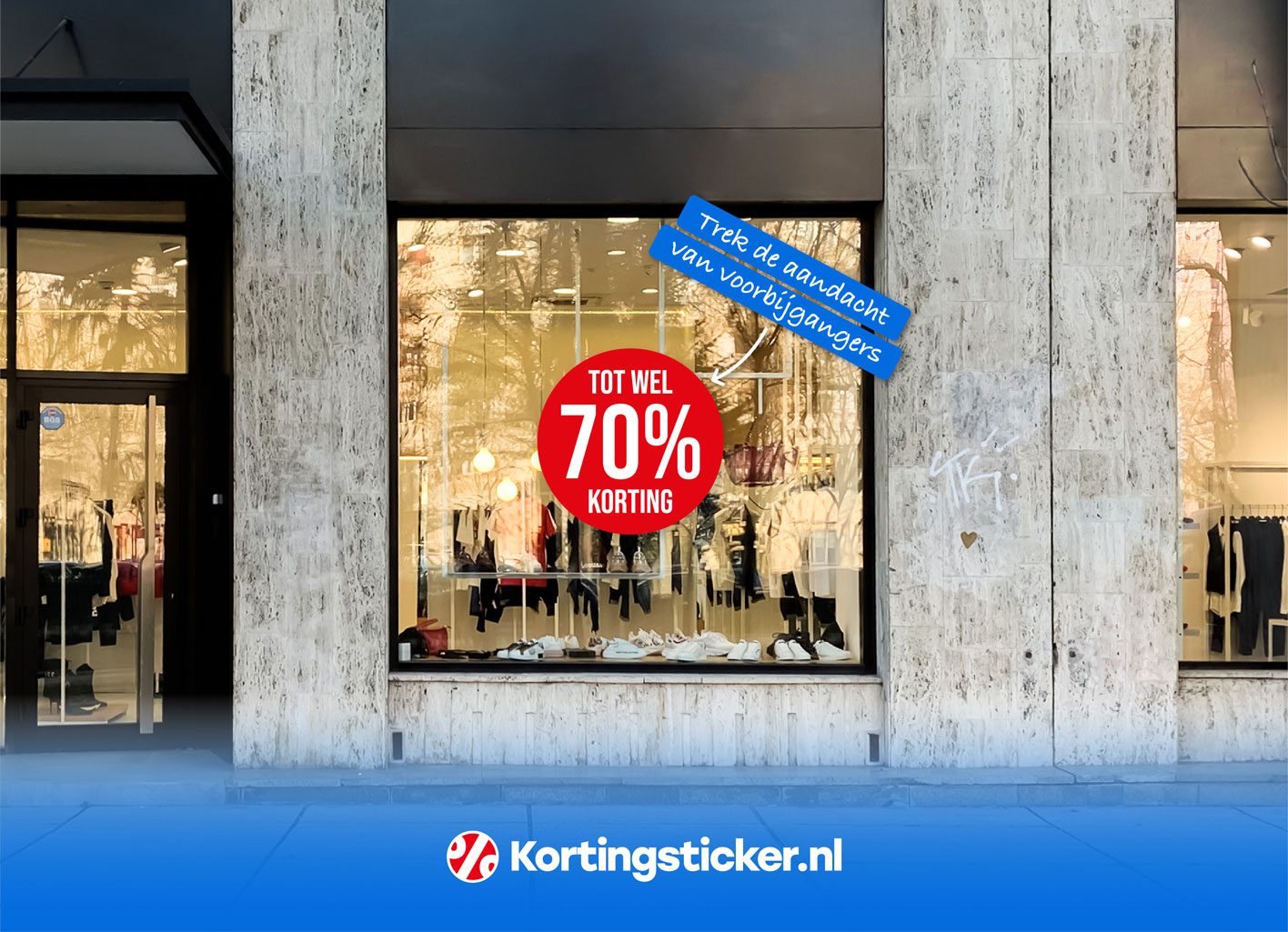 Raamsticker winkel