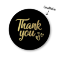 Thank you stickers goud rond
