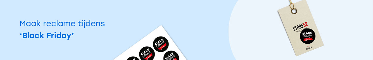 Black Friday stickers kopen of bestellen banner