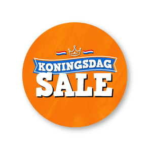 Koningsdag Sale stickers oranje rond 30mm