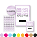 Nieuwe Collectie poster, Kortingsstickers