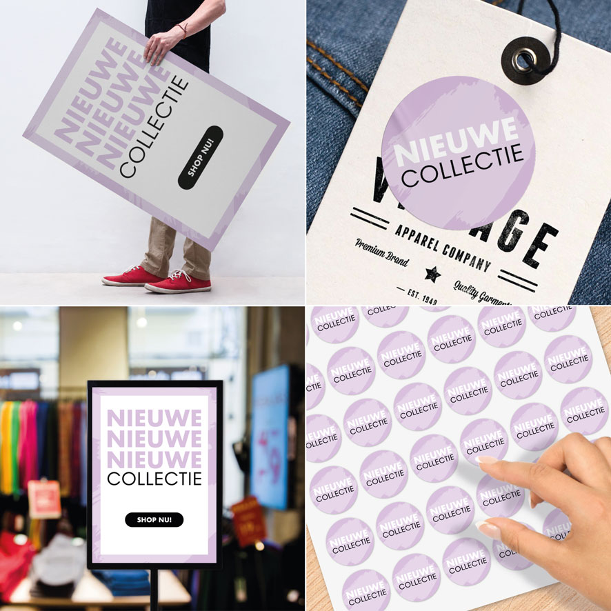 Nieuwe Collectie Actie pakket Kortingsticker